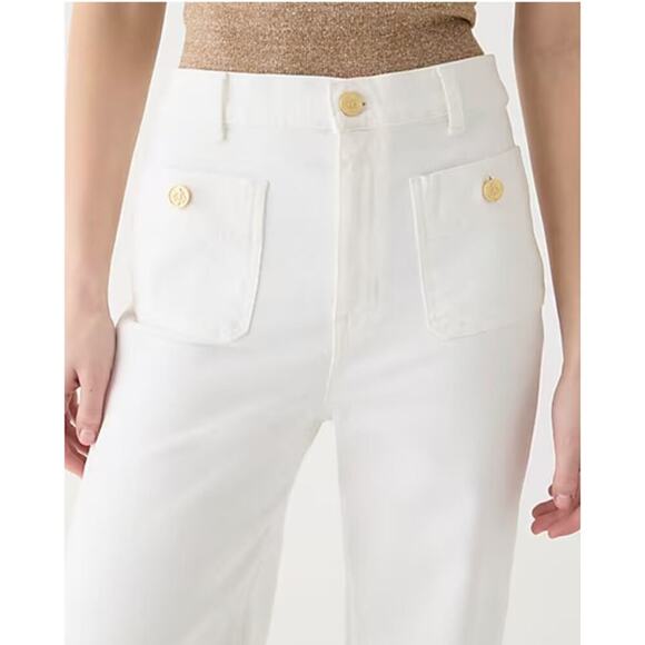 J. Crew Sailor slim wide leg jeans in white NEW - Picture 3 of 7